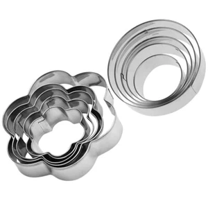 10 Stück Edelstahl-Ausstecher, Metall-Plätzchenform, Backen, Keksschneider, - Bild 1 von 12