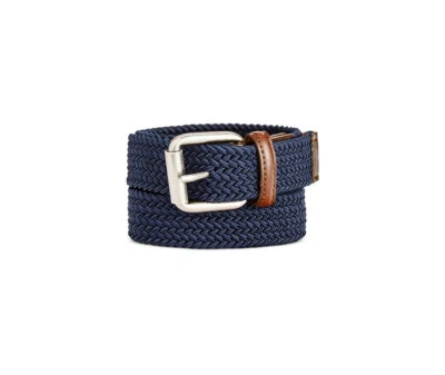 全新带标签 LEVI'S 男孩海军蓝或卡其色编织蝙蝠翼腰带(尺寸 L,XL)全新 — 第 1/4 张图片