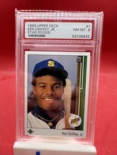1989 Ken Griffey Jr PSA 8 Rookie Card REAL NICE Way Under Graded Iconic Card HOF