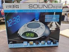 NEW HoMedics SS-4000 Sound Spa Alarm Clock Radio W/ Time Projector Nature Sounds