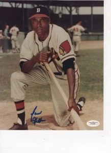 1950-52 Boston Braves Sam Jethroe Autographed 8x10 Color Photo JSA #21380 - Picture 1 of 2