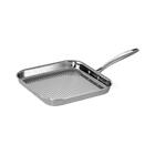 Grill Pan 18/10 Stainless Steel Gourmet Tri-Ply Clad 11 in Width Dishwasher-Safe