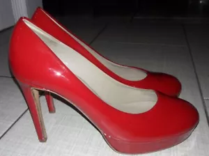Moschino Cheap and Chic red patent Leather platform Heels Shoes size 40 - Picture 1 of 12