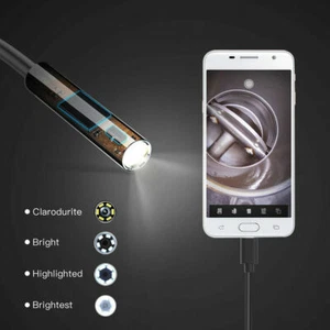 1M 6LED USB Snake Endoscope 7mm HD Inspection Camera Scope For Type C Android - Picture 1 of 9