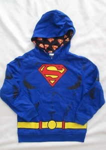 DC COMICS SUPERMAN SUÉTER SUDADERA CON CAPUCHA NIÑOS JÓVENES S/M HASTA TALLA 10 - Imagen 1 de 6