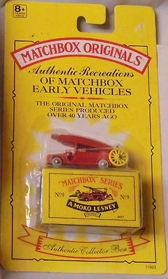 MJ7 Matchbox - 1991 Matchbox Originals - No. 9 Dennis F2 Fire Engine - Yel. Whel - Image 1 of 2