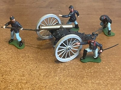 VINTAGE BRITAINS, SWOPPET, ACW UNION CANON CREW, 1/32 SCALE...TOY SOLDIERS. - Image 1 of 4