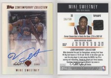 2003-04 Topps Contemporary Collection Red /50 Mike Sweetney #30 Rookie Auto RC