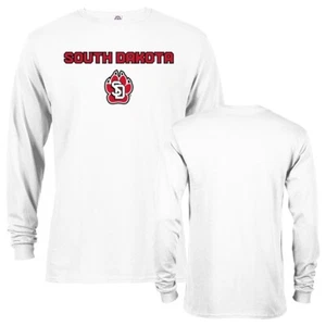 University of South Dakota Coyotes Arched Text Logo Long Sleeve Tee T-Shirt - Picture 1 of 15