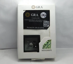 GRA Certified White Moissanite VVS1 Round Cut Loose Gemstone 5.8 mm 0.80 Ct - Picture 1 of 7