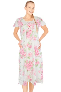 JEFFRICO Nightgowns For Women Short Sleeve Soft Sleepwear Comfy Nightshirts 812 - Picture 1 of 40