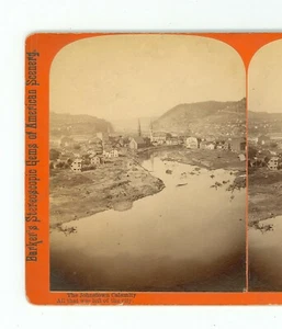 B4357 Barker Tutto ciò che era rimasto della città 1889 Alluvione Johnstown Pennsylvania D - Foto 1 di 2
