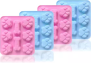 Puppy Dog Paw and Bone Silicone Molds, Non-Stick Food Grade Silicone Molds for C - Picture 1 of 12