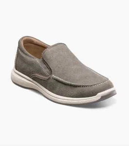 NEU Big Kid Jungen Florsheim Venture Canvas venezianisch grau Schuhe Größe 7 Medium - Bild 1 von 6