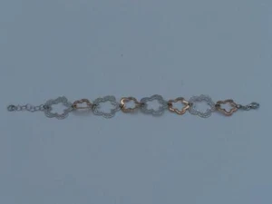 Bracciale Argento Fiori Rosè e Filigrana Donna BRARG0002 - Picture 1 of 2