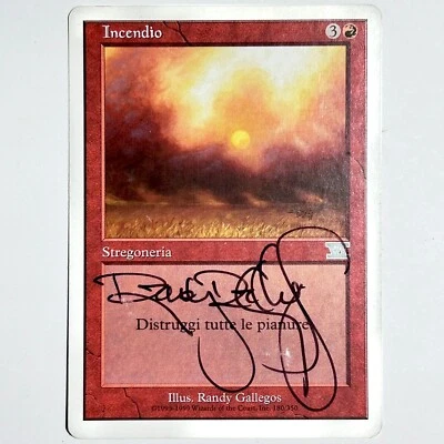MTG Magic Card Flashfires Classic 6th Ed. Italian FU Foreign Artist Signature - Image 1 of 3