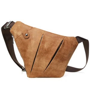 Bolso de cuero vintage para hombre bandolera bandolera bolso de viaje cartera mochila - Imagen 1 de 13