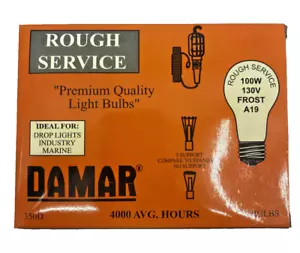 DAMAR 350D Rough Service 100W 130V A19 Light Bulbs - Box of 4 - Picture 1 of 3