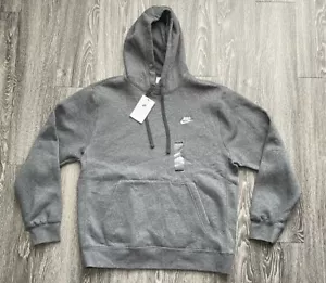 Neu Nike Sportswear Club Fleecepullover Hoodie grau Herren – Large BV2654-071 - Bild 1 von 6
