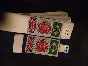 BJJ Belts Brazilian Jiu Jitsu WHITE, BLUE & PURPLE A1 A2 A3  A4 Sizes - Picture 1 of 3