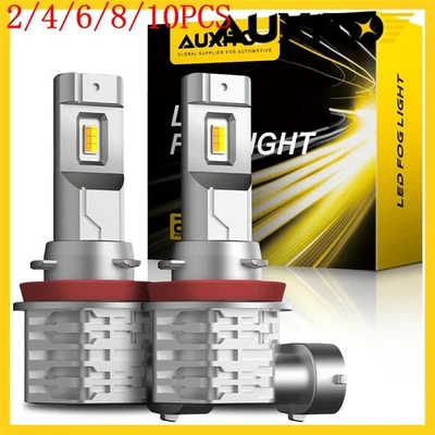 Lâmpada de neblina AUXITO H11 branca amarela LED dupla cor interruptor de retorno brilhante DRL 2/4X - Imagem 1 de 4
