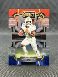 2023 Select Football De'Von Achane RED WHITE & BLUE PRIZM DIE-CUT ROOKIE #63 RC - Picture 1 of 2