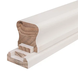 Treppenhandlauf und Grundschienen Sets für 32mm Spindeln lackierfertig Längen wählbar - Bild 1 von 14