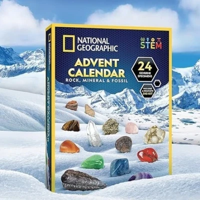 NATIONAL GEOGRAPHIC Gemstone Advent Calendar -2025 24 GENUINE SPECIMENS Kits - Image 1 of 4