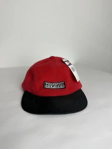 Vintage Tommy Hilfiger Fleece 5 Panel Hat Adult Buckle Red Mens NWT RARE 1990’s - Picture 1 of 7