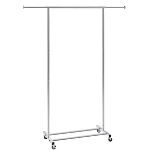 Clothes Rack with Wheels Heavy Duty Clothing Garment Rack with Hanging Rod - Picture 1 of 12