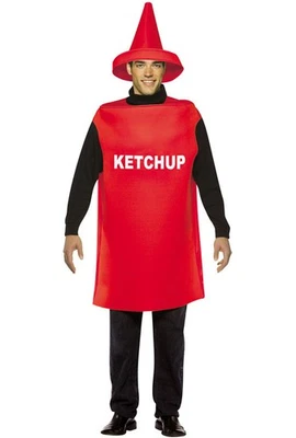Nuevo Disfraz de Halloween Ligero Ketchup Adulto Foto 1 de 2