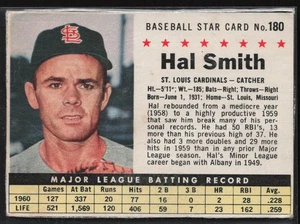 1961 Post Cereal (F278-33) #180 Hal Smith Box Version - Picture 1 of 2