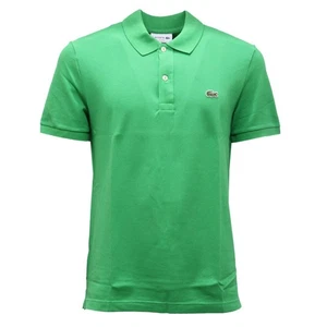 2076AH polo uomo LACOSTE SLIM FIT green cotton polo-shirt man - Picture 1 of 4
