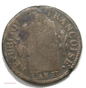 (USA) Constitution - Louis XVI 1 sol 1793 MARSEILLE, lartdesgents dvgm-892 - Picture 1 of 2