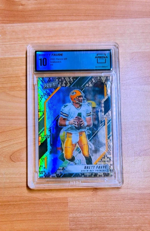 Brett Favre 2021 National VIP #5 Snakeskin ARENA CLUB 10 SSP !POP 1! - Image 1 of 2