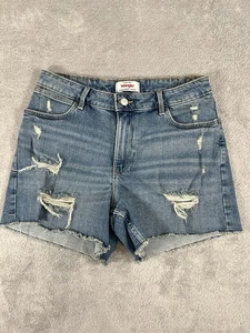 Wrangler Damengröße 6 ausgefranste blaue Jeans abgeschnittene Shorts - Bild 1 von 10
