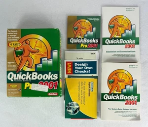QuickBooks Pro 2001 (Windows, Intuit) – Complete in Box with CD & Manuals/Key - Picture 1 of 5