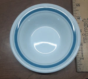 1 - Corning COMCOR Tableware Gray And Blue Stripes 4.5" Diameter Finger Bowl - Picture 1 of 5