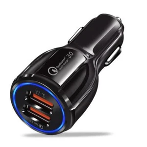 QC 3.0 Schnell Auto Ladegerät Dual USB Ports 6A Netzteil Fast Adaptive Car Charg - Bild 1 von 5