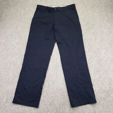 DOCKERS Mens Khaki Pants Blue Size 34x32 Classic Fit Flat Front Stretch 345