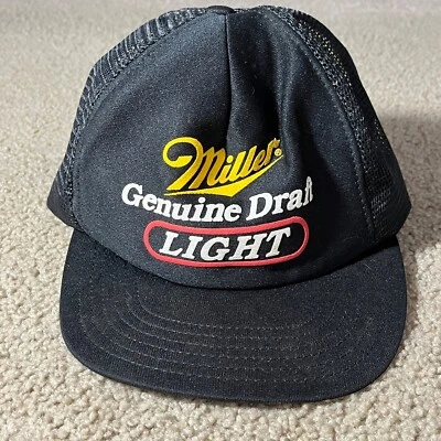 Винтажная бейсболка Miller Light Genuine Draft бейсболка сделано в США один размер - Изображение 1 из 4