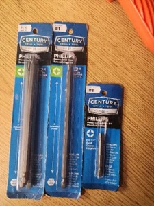 Century Drill & Tool #68600,#68601, #68203 Phillips Screwdriver Bits New - Picture 1 of 5