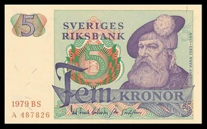 ๐ธ๐ช Sweden, SVERIGE 5 Kronor 1979 P51d , UNC *** - Picture 1 of 2