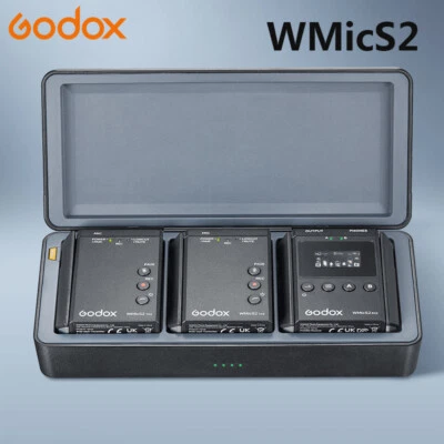 Godox WMicS2 UHF Wireless Lavalier Sistema Microfonico per Fotocamere Videocamere Mixer - Immagine 1 di 4