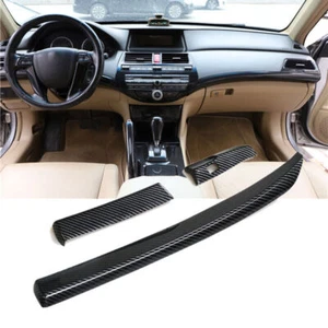For Honda Accord 2008-2012 carbon fiber central console dashboard strip trim - Picture 1 of 10