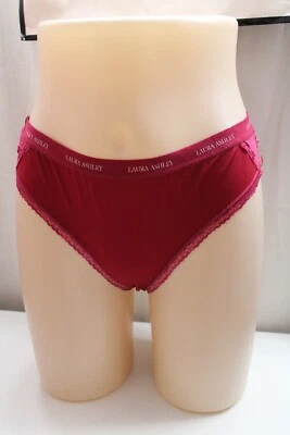 Women's Red Polyester/Spandex M Laura Ashley Floral lace Breif panties - Image 1 of 4