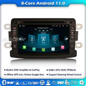 Radio de coche 4G+64G 8" Android 13 Navi para Dacia Dokker Duster Lodgy Sandero Carplay - Imagen 1 de 12