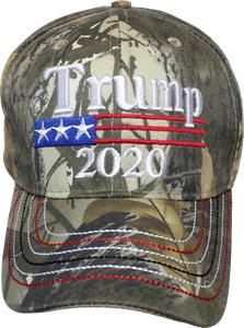 President Donald Trump 2020 Camo Hat Keep America Great US Flag USA Cap Gift - Picture 1 of 2