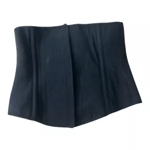ACHATTI Women Black Rubber Cotton COLOMBIAN GIRDLE WAISTBAND Size 36 Shape Wear - Picture 1 of 10