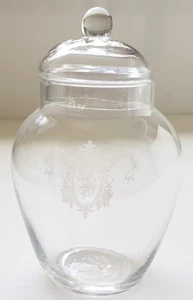 Clayre & Eef Vorratsglas mit Deckel Nostalgisch Emblem Blumen Deko Vintage - Bild 1 von 17